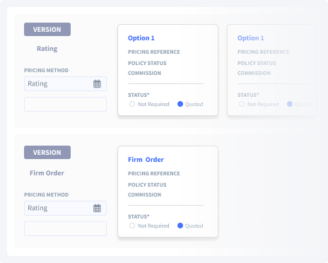 Multi-stage quote tracking